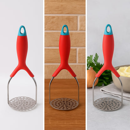 5493 Kitchen Food Masher Fruit Tool Masher Professional Masher Kitchen Tool Kitchen Masher With Comfortable Grip Heavy Duty Potato Masher Perfect For Bean Vegetable Fruits Masher (1 Pc) - Zidbik