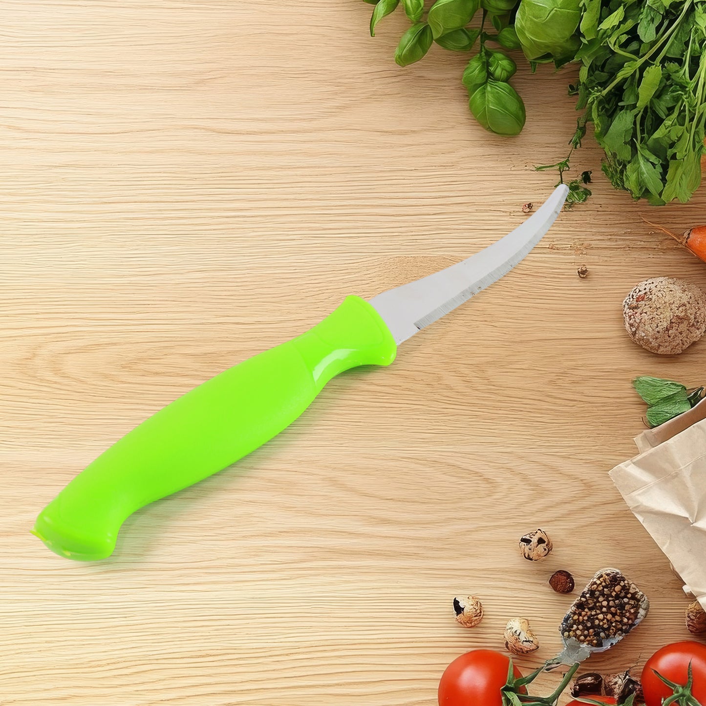 Premium Quality Multipurpose Kitchen Knife With Soft Ergonomic Handle (1 Pc) - Zidbik