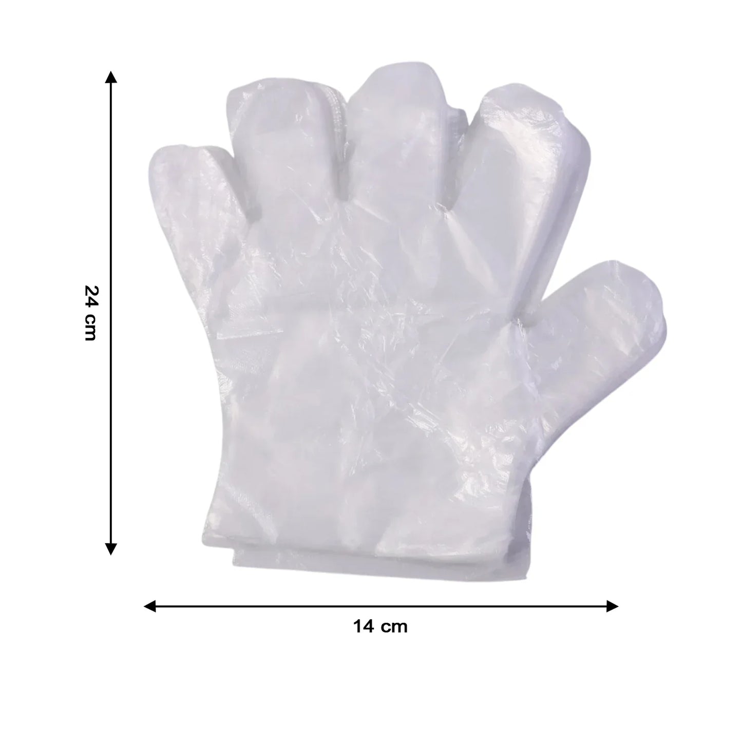 Disposable Transparent Plastic Gloves (100 Piece Pack) - Zidbik