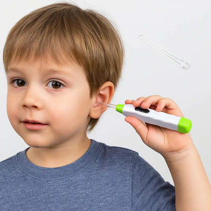 5-in-1 Led Flashlight Earpick With Interchangeable Transparent Ear Wax Removal Heads - Zidbik