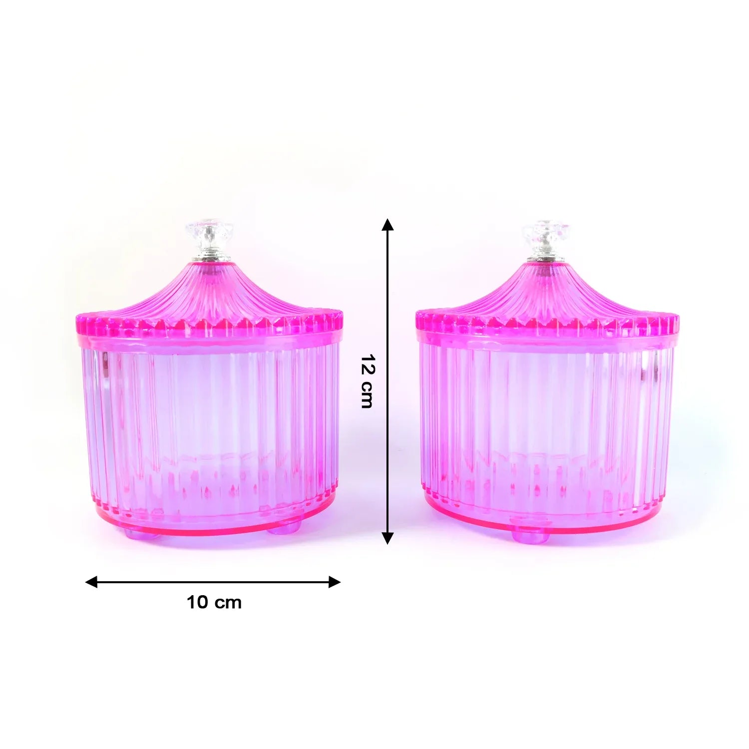 Plastic Luxury Transparent Dry Fruit Storage Jars (2 Pc) - Zidbik