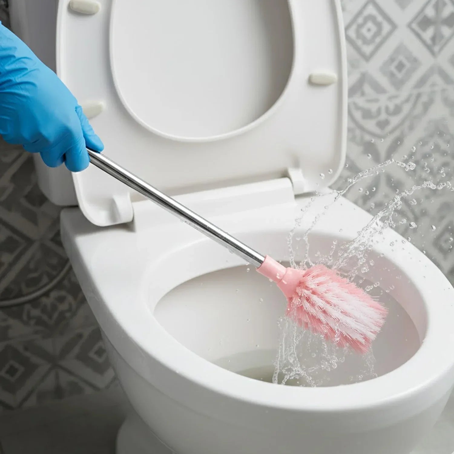Long Handle Toilet Cleaning Brush (1 Pc) - Zidbik