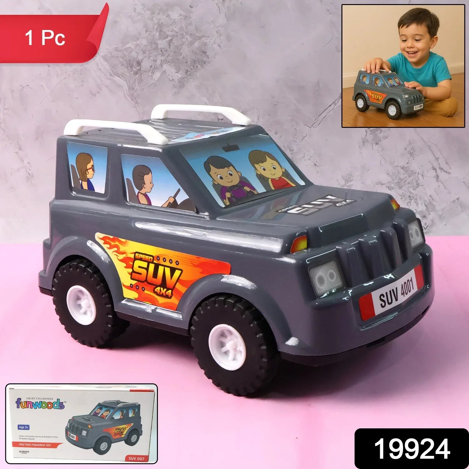Funwoods Kids Power Suv Car Toy (1 Pc) - Zidbik