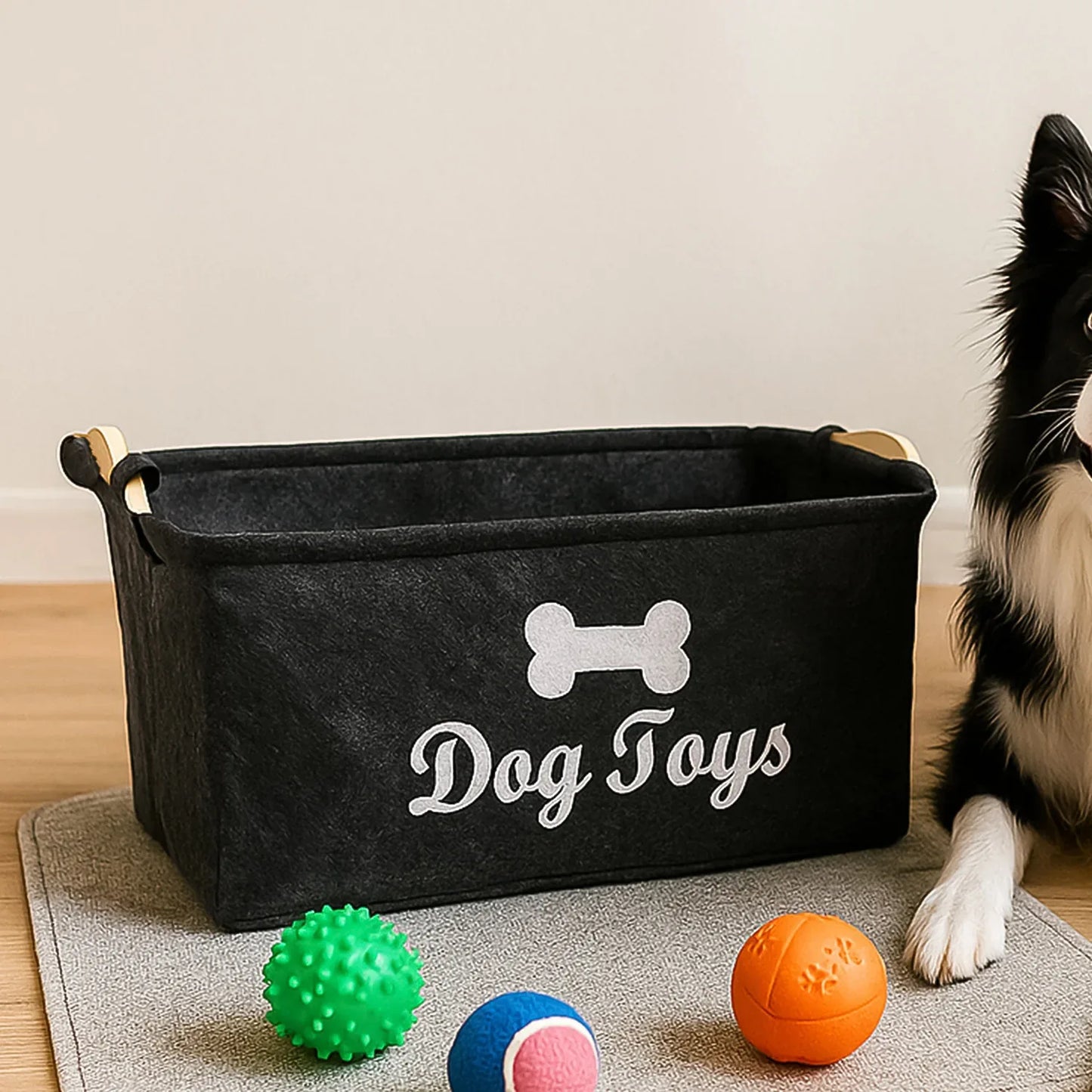 Pet Toy Storage Basket - ( 39 29 17 Cm 1 Pc) - Zidbik
