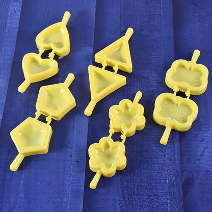 Plastic Cookie Cutter Mould Set (6 Pc) - Zidbik