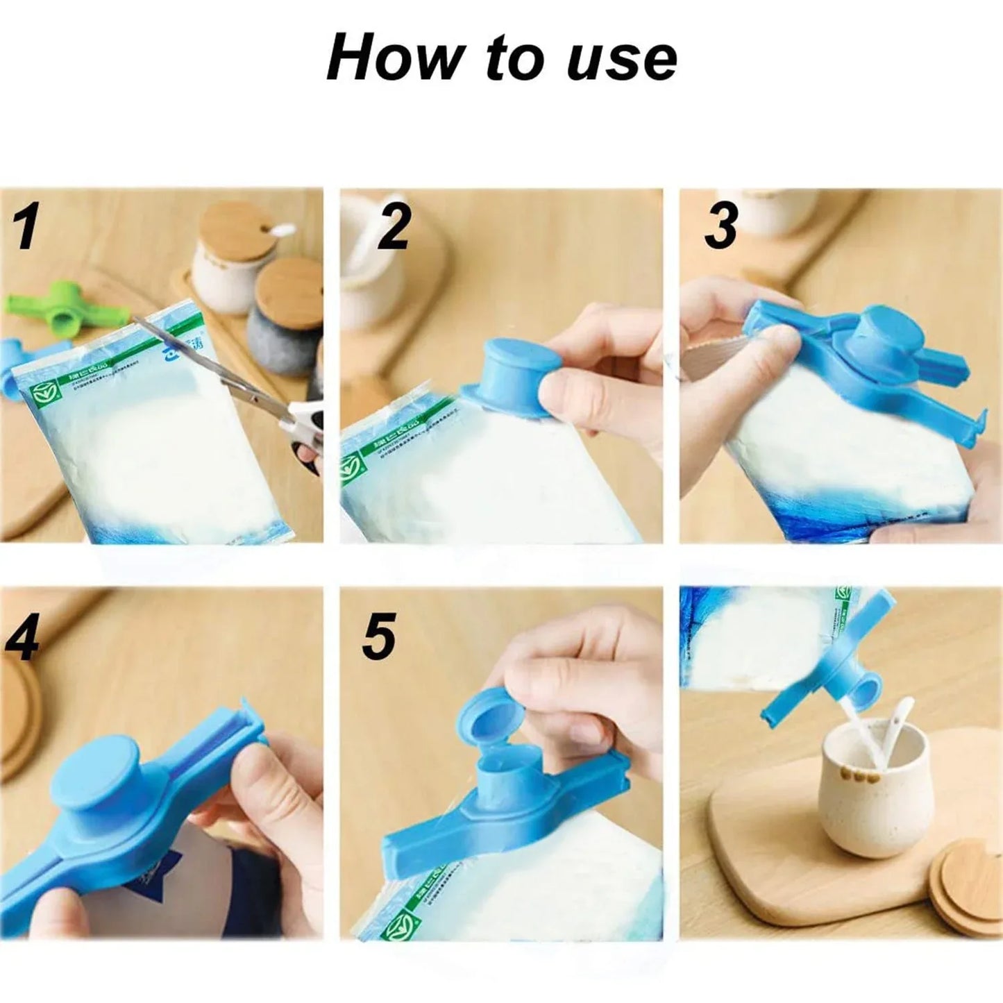 2499 Food Bag Clip Seal Pour Storage Food Sealing Clip - Zidbik