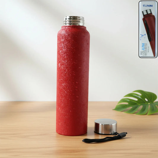Red Alpha Pro Classic Stainless Steel Water Bottle 1000 Ml Red Color - Zidbik