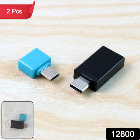 Usb Micro  Type-c  To Usb-a Otg Adapter - (2 Pc  Set) - Zidbik