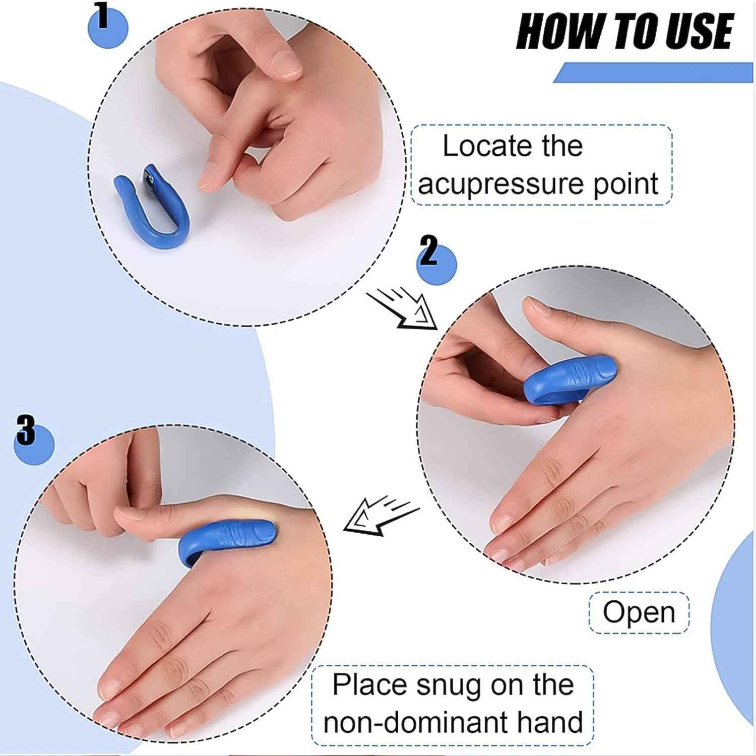 Plastic Acupressure Clip - 1 Pc Magnetic Therapy Tool