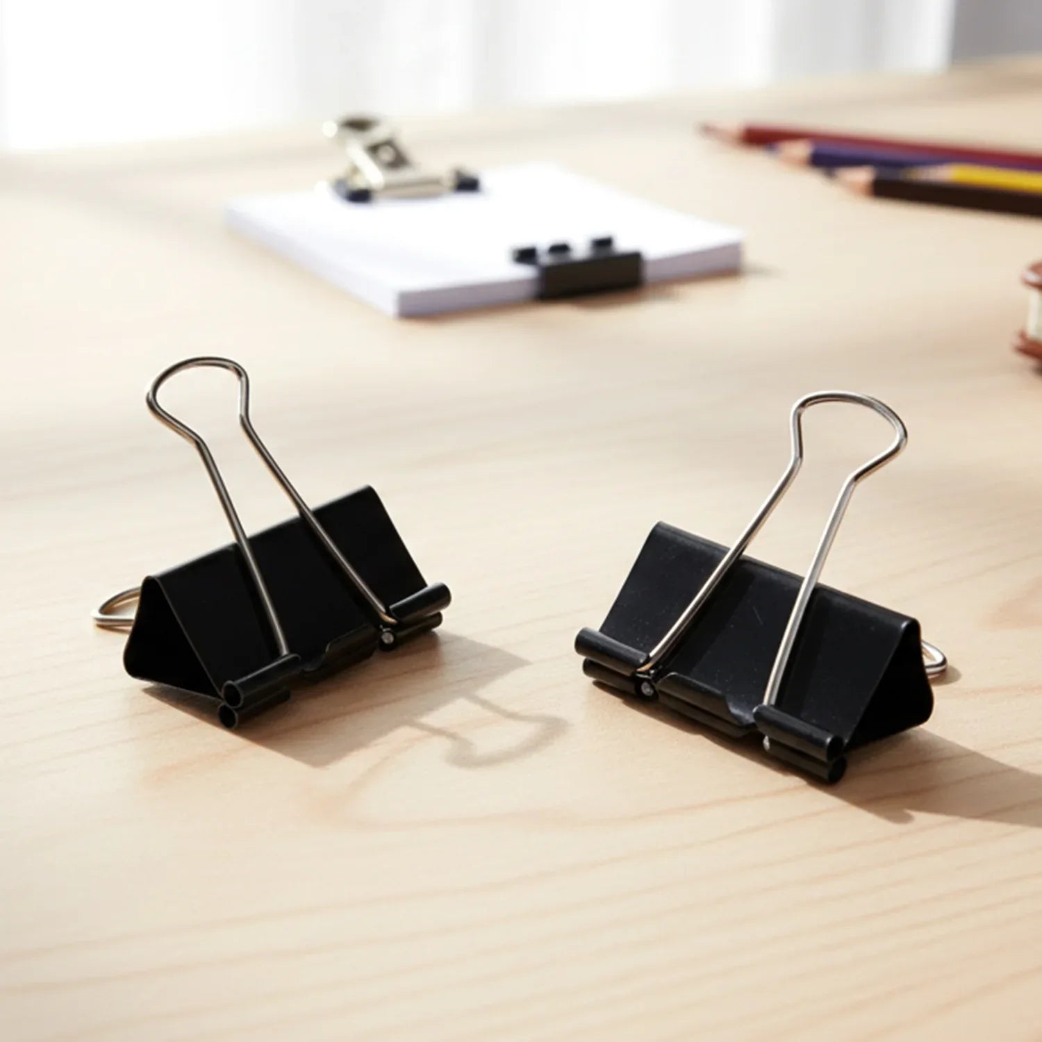 25mm Black Binder Clips (12 Pc) - Zidbik