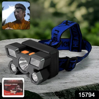 5 Led Headlamp Usb Rechargeable Head Light (1 Pc) - Zidbik