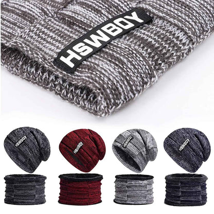 6066 Ultra Soft Unisex Woollen Beanie Cap Plus Muffler Scarf - Zidbik
