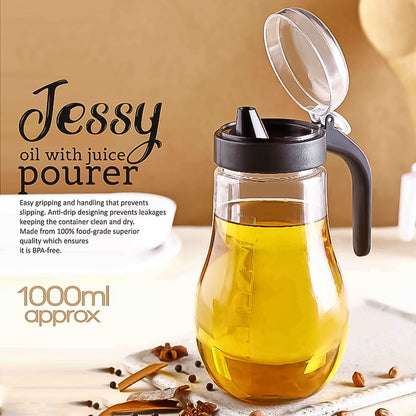 Apex Jessy Oil And Juice Pourer Dispenser Bottle Approx 1000ml (1 Pc) - Zidbik
