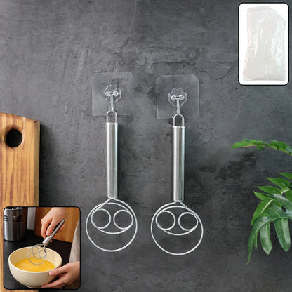 2-piece Stainless Steel Spiral Hand Whisk - (2 Pc Set) - Zidbik