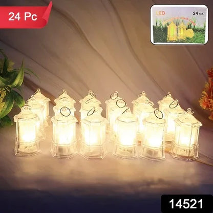 Set Of 24 Led Decorative Lantern Lights Candle - Zidbik