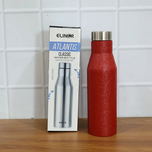 Stainless Steel Water Bottle Red Color (1000 Ml 1 Pc) - Zidbik