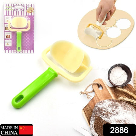 2886  Plastic Round Roll Forming Cutter Cake Ball Tongs And Molds Puri Cutter Roller Machine For Baking Tools (1 Pc Mix Color) - Zidbik