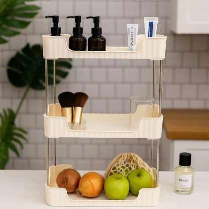 3-tier Multipurpose Storage Organizer Rack Shelf (1 Set) - Zidbik