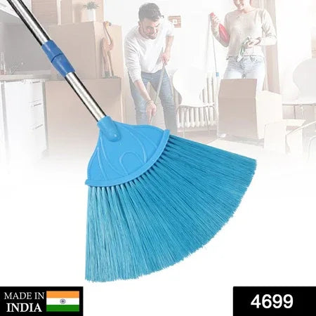 4699 Broom With Long Stainless Steel Rod And Extendable Cobweb Cleaner Stick - Zidbik