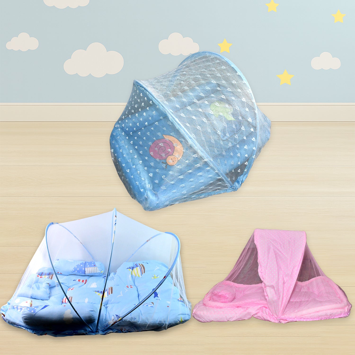 Multipurpose Baby Play Gym And Sleeping Mat (Mix Design  1 Pc) - Zidbik