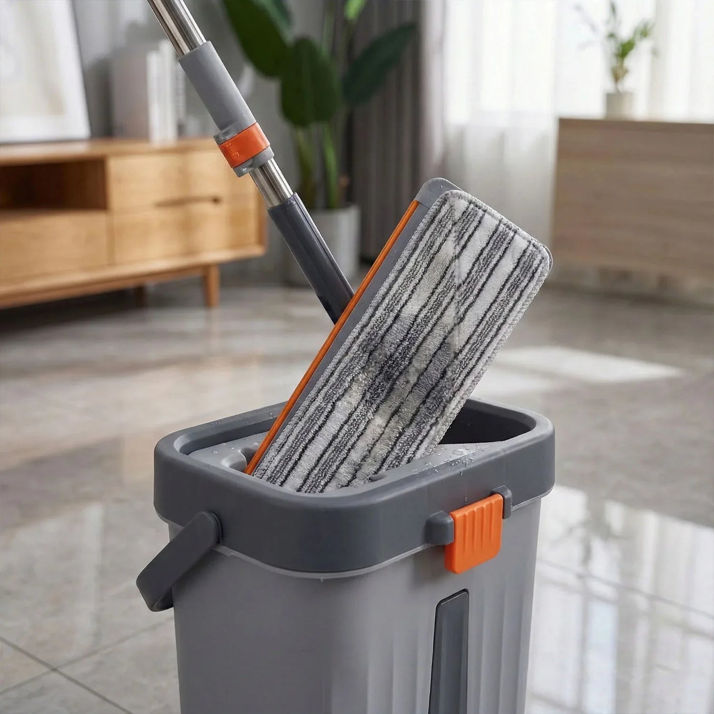 Small Size Multipurpose Flat Mop Cleaning Bucket Set - Zidbik