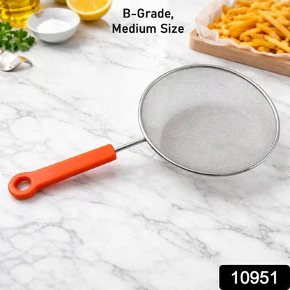 B-grade Medium Size Fine Mesh Kitchen Strainer (1 Pc) - Zidbik