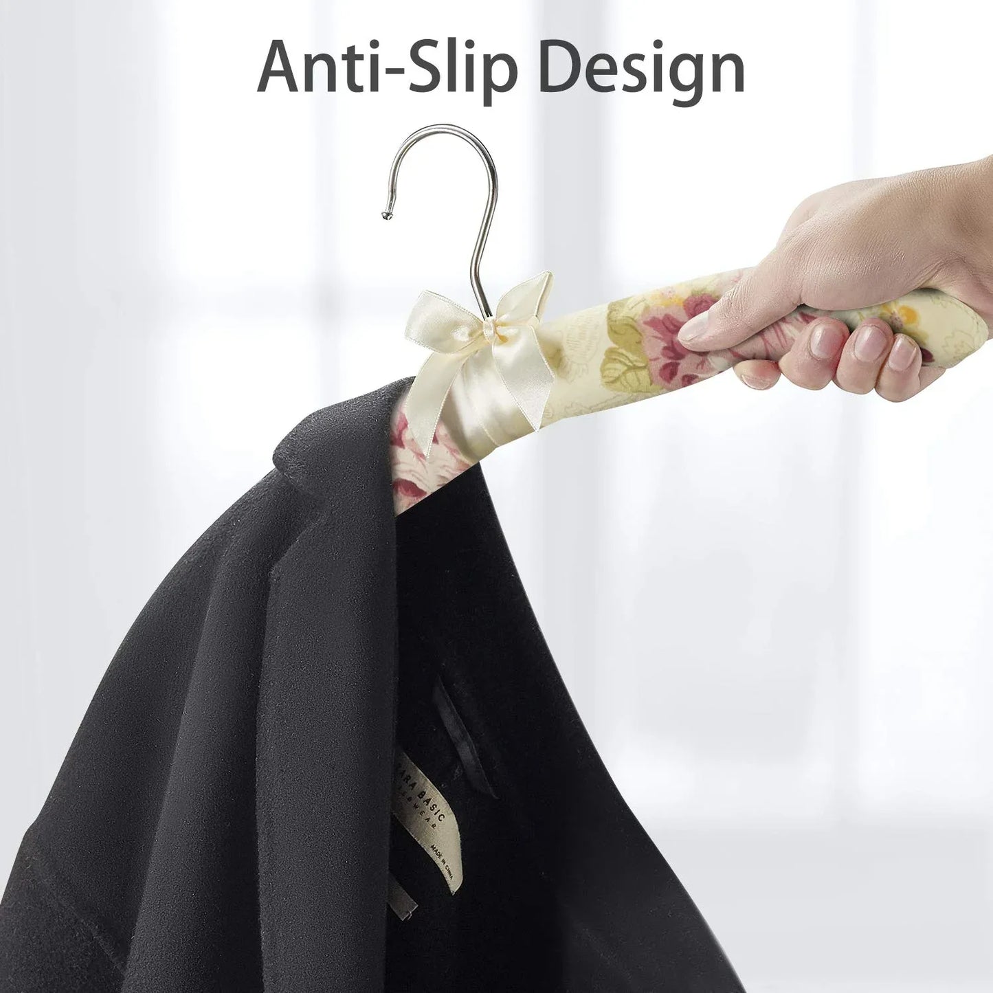 Premium Padded Floral Clothes Hanger (1 Pc) - Zidbik
