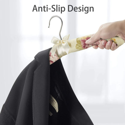 Premium Padded Floral Clothes Hanger (1 Pc) - Zidbik