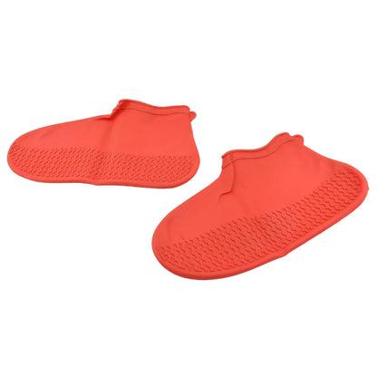 17985 Non-slip Silicone Rain Reusable Anti Skid Waterproof Fordable Boot Shoe Cover (Medium Size 1 Pair Red) - Zidbik