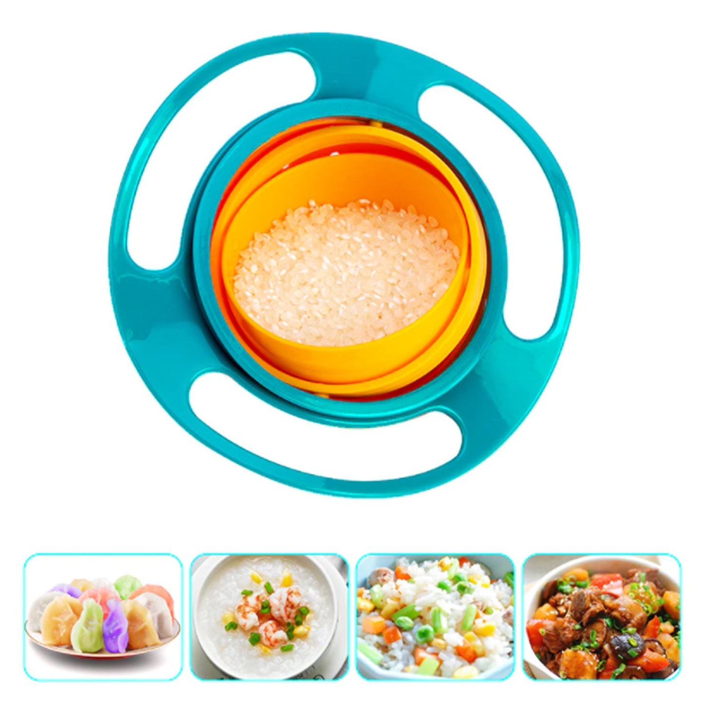 0617b Rotating Baby Bowl Used For Serving Food To Kids And Toddlers Etc. - Zidbik