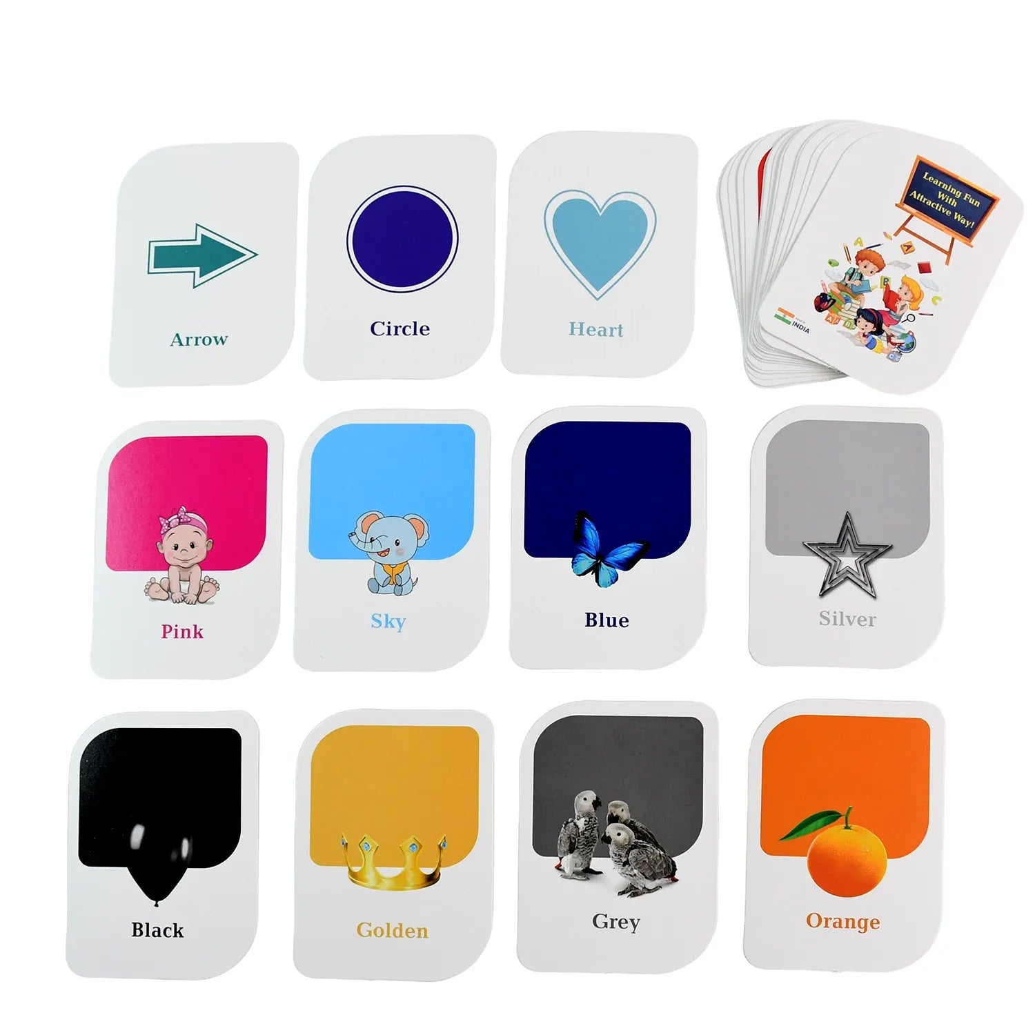 Kidkraft Early Learner 32-piece Color Amp Shape Flashcard Set - Zidbik