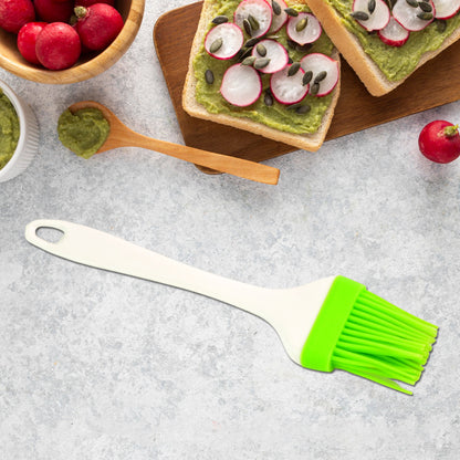 Silicone Kitchen Oil Spatula Brush With Handle Pastry  Cake Brush (17 Cm  1 Pc) - Zidbik