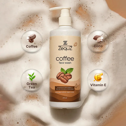 Zequz Coffee Face Wash - (1 Pc 250 Ml) - Zidbik