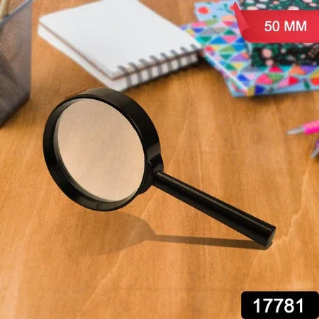 17781 Magnifying Glass Lens - Reading Aid Made Of Glass - Real Glass Magnifying Glass That Can Be Used On Both Sides - Glass Breakage-proof Magnifying Glass Protect Eyes 50 Mm - Zidbik