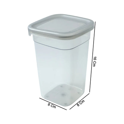 Plastic Multipurpose Kitchen Storage Fridge Container (1200 Ml 6 Pc) - Zidbik