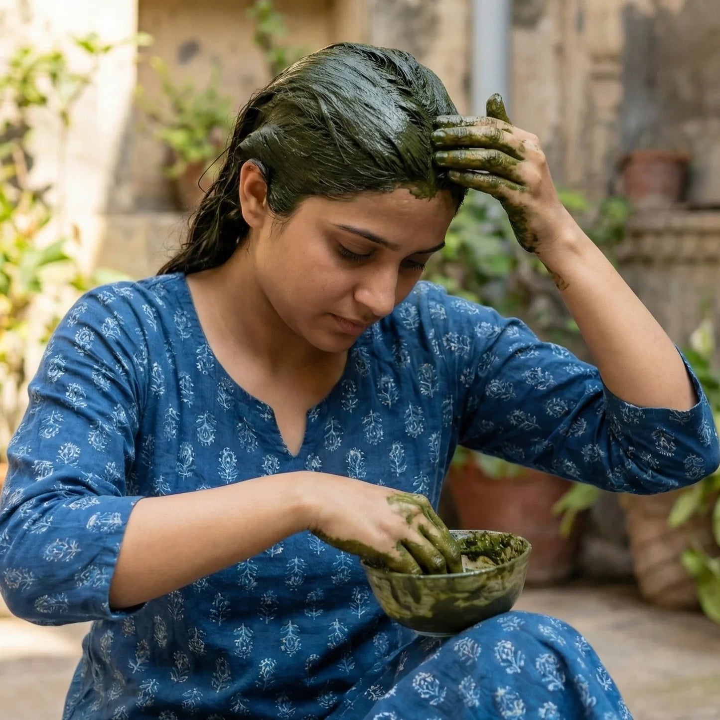 Natural Bhringraj Powder For Traditional Hair Care 80 Gm - Zidbik