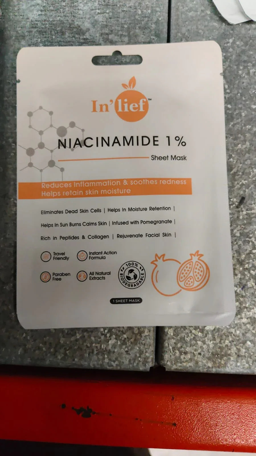 Inlief Niacinamide 1 Hydrating Calming Facial Sheet Mask (1 Pc) - Zidbik