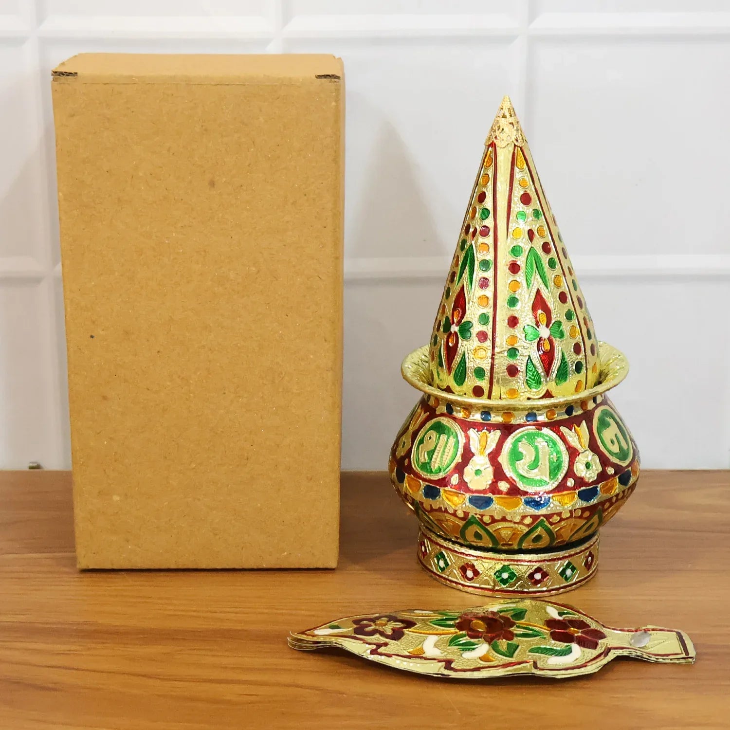 Traditional Decorative Pooja Kalash (1 Set) - Zidbik