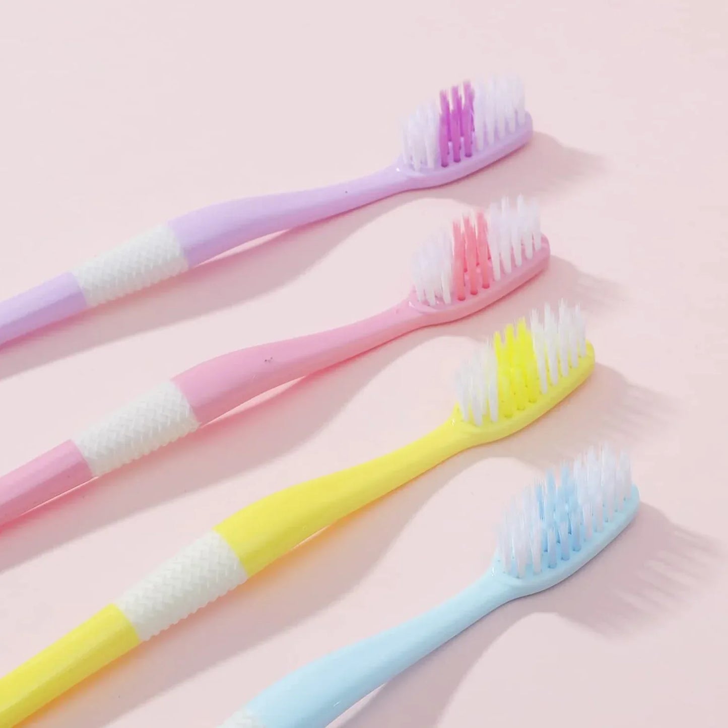12814 2-in-1 Tooth Brush With Tongue Scraper Soft Bristle Long Handle (8pcs) Soft Toothbrush - Zidbik