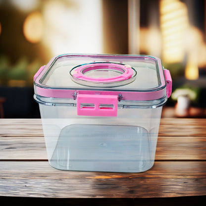 8262 High Quality Plastic Food Storage Container Clear Washable Refrigerator Food Box Food Container Fruit Box Container With Lid (1400 Ml) - Zidbik