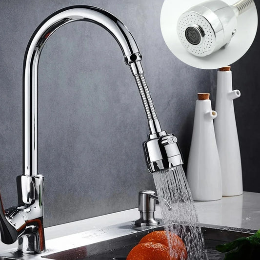 0598 Plastic 360 Degree Rotating Water-saving Sprinkler Faucet Aeratorfor Easy Clean Sink Water Saving Extension Jet Stream Spray Setting Faucet Splash-proof Filter Extender Sprayer For Kitchen Bathroom (6 Inch) - Zidbik