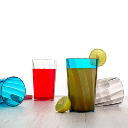 2353 Premium Juice And Water Glasses Set Of 6 Transparent 300ml Drinking Water Glasses Stylish  Crystal Square Highball Glasses For Water Juice  Cocktails Glass Set Of 6 For Water - Zidbik