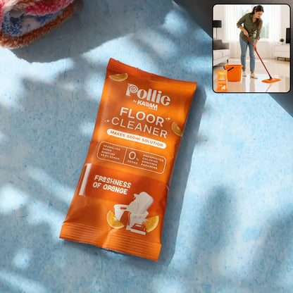 Pollic Kadam Concentrated Floor Cleaner Sachet Orange Fresh Fragrance (50 Gm) - Zidbik