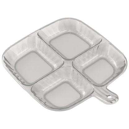 Plastic Kitchen Trays For Serving (4 Compartment  1 Pc) - Zidbik