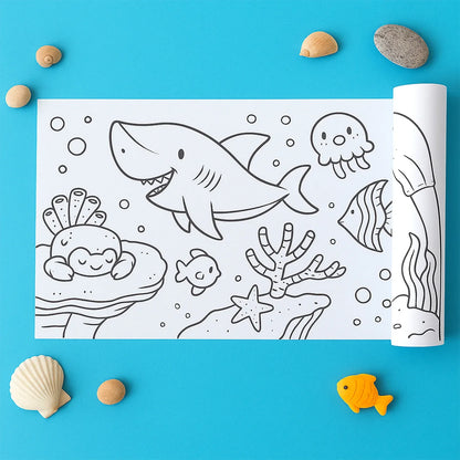 Fun And Educational Coloring Roll (1 Pc) - Zidbik