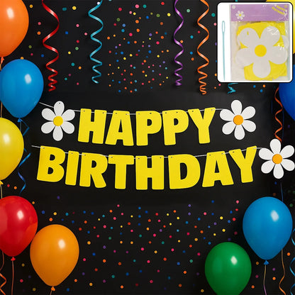 Happy Birthday Party Decoration Banner Set - Zidbik