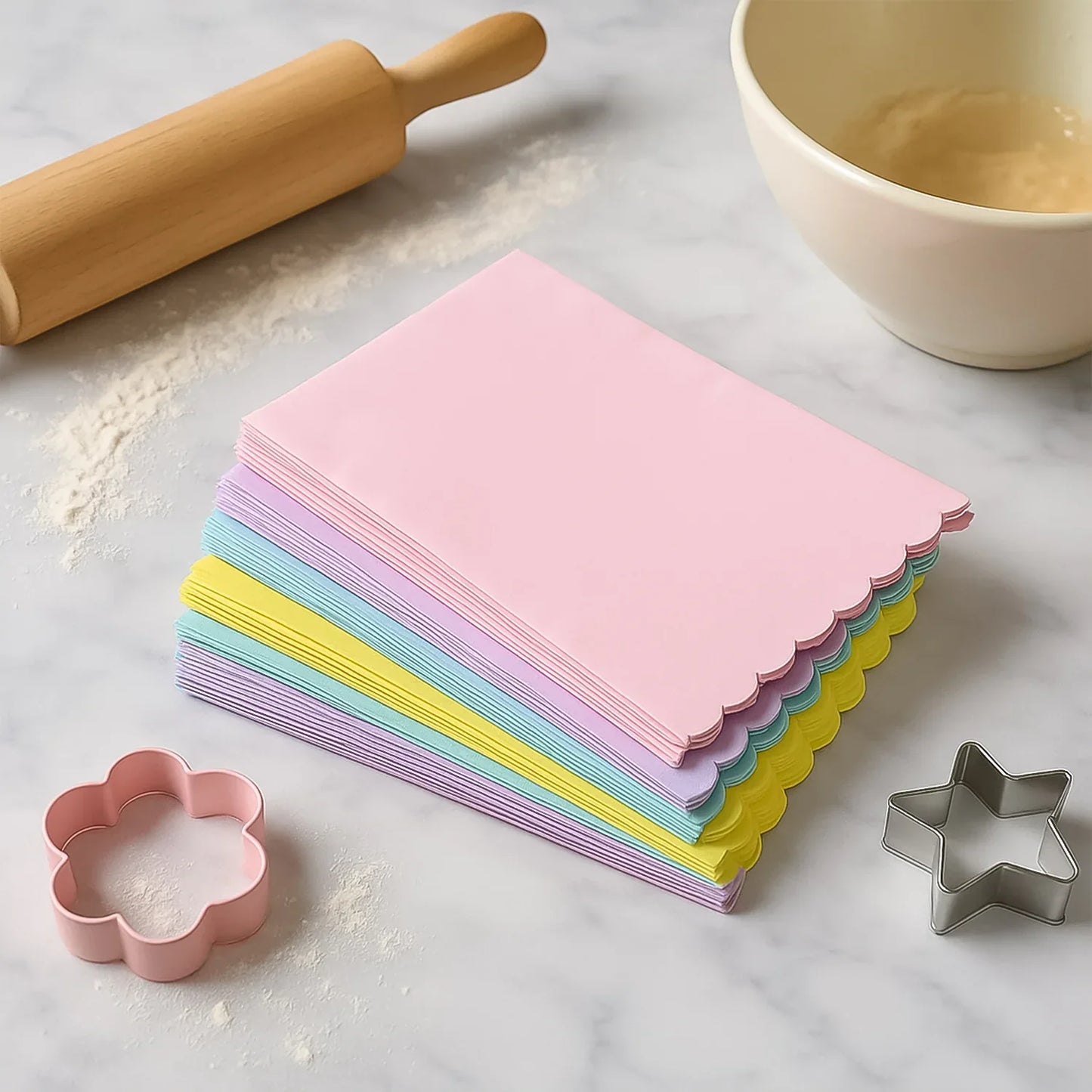 Multi-color Oil-absorbing Baking Paper Sheets Approx 200 Pcs - Zidbik