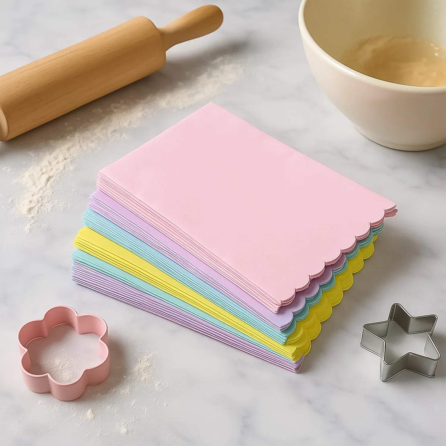 Multi-color Oil-absorbing Baking Paper Sheets Approx 200 Pcs - Zidbik