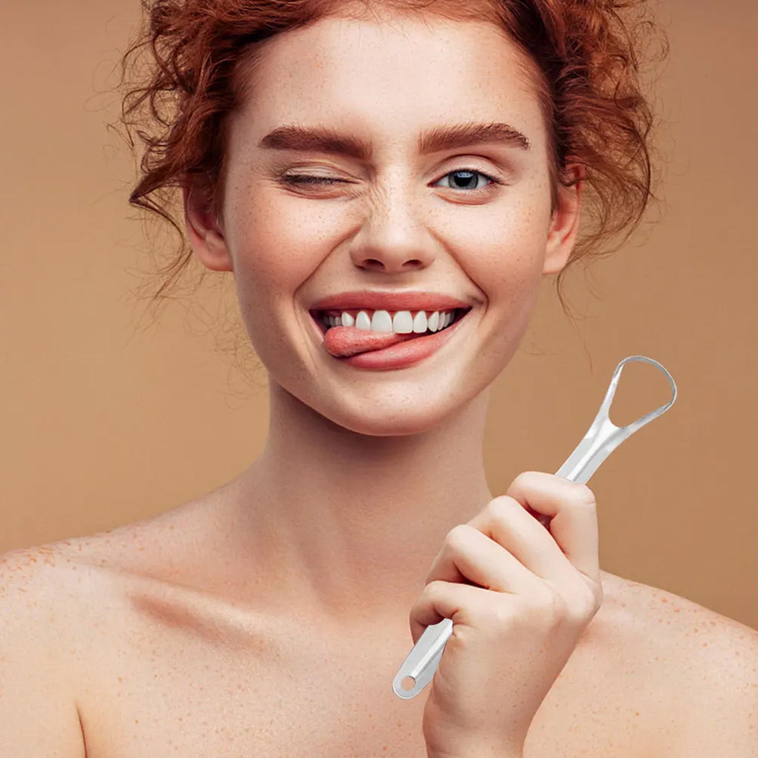 Stainless Steel Tongue Scraper Tongue Cleaners (1pc With Metal Case) - Zidbik