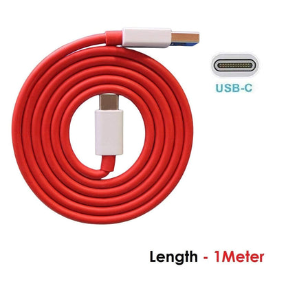6036 Unique Type C Dash Charging Usb Data Cable  Fast Charging Cable  Data Transfer Cable For C Type Mobile Use 1 Meter ( Red ) - Zidbik